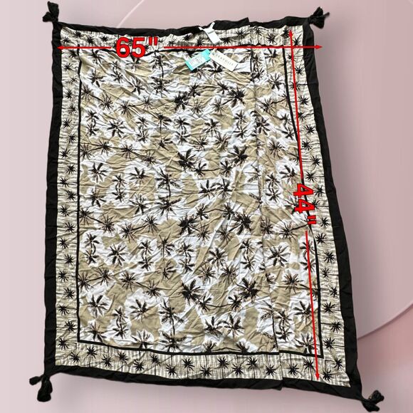 New ! Seafolly Australia Palm springs‎ Bermuda Sarong sepia O/S - Picture 3 of 9